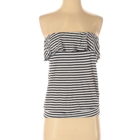 Old Navy White/Navy Striped Tube top - Picture 1 of 4